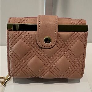 NWT IMO Compact Trifold Diamond Quilted Wallet W/CC, ID, Bills and Coin Slots.